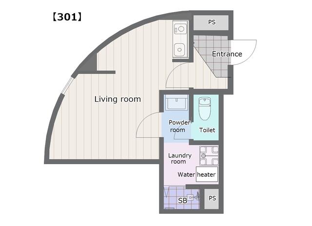 間取り図／洗顔・入浴・お手洗い、スムーズに動けて便利な間取り。