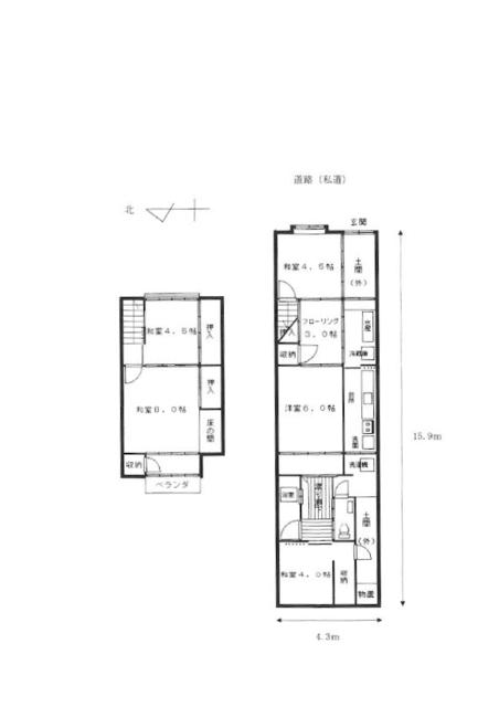 detached 京都府京都市北区小山下総町 地図を見る