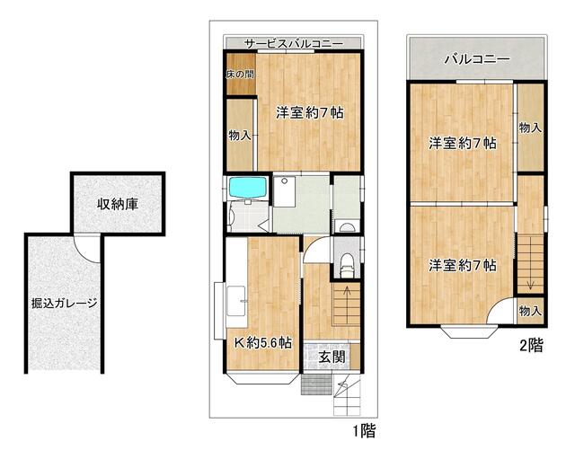 detached 大阪府八尾市南本町６丁目 地図を見る
