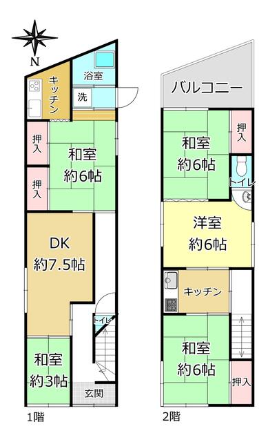 和歌山県新宮市の一戸建て | 350万円 | 5DK | 62.64m² | Akiyama house finder