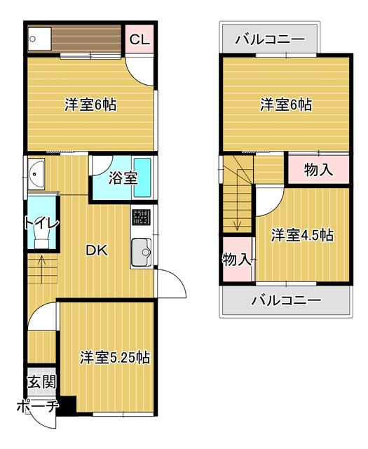 洗面所とバス、トイレが近く使いやすい設計です