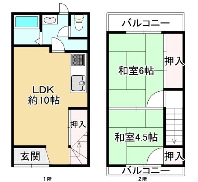 detached 大阪府大阪市生野区勝山北２丁目 地図を見る