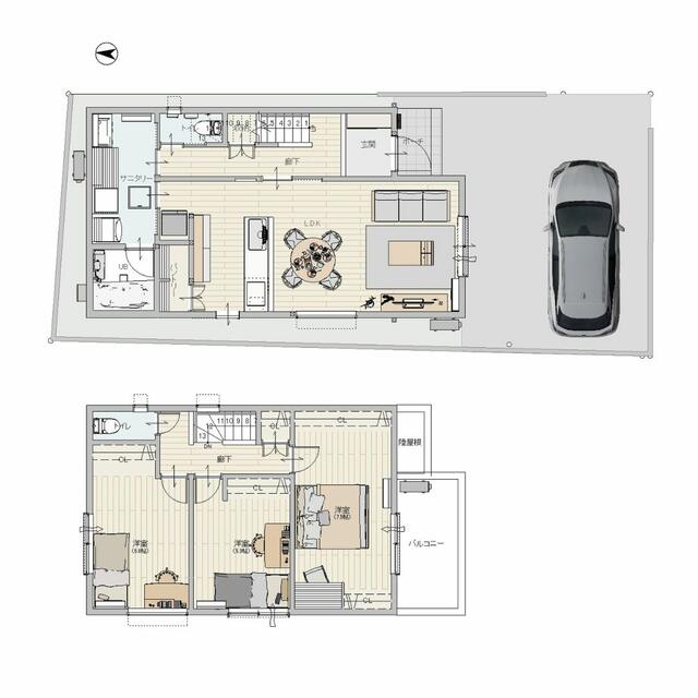 detached 大阪府八尾市都塚２丁目 地図を見る