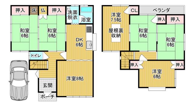 detached 大阪府柏原市国分本町７丁目
