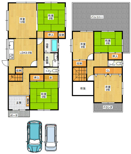 detached 大阪府柏原市旭ケ丘２丁目