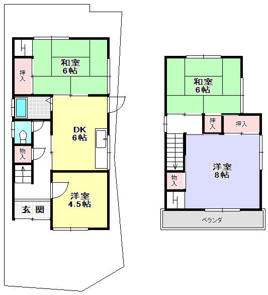 detached 大阪府柏原市旭ケ丘２丁目 地図を見る