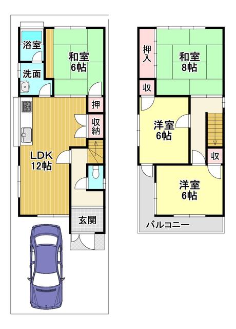 detached 大阪府柏原市旭ケ丘３丁目 地図を見る