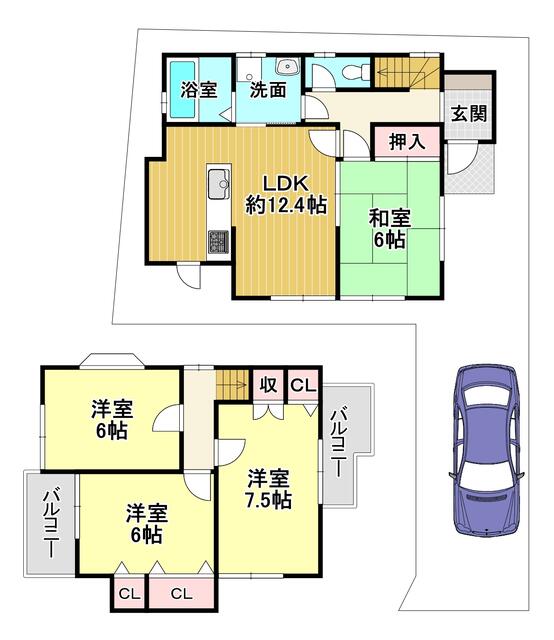 detached 大阪府柏原市平野２丁目 地図を見る