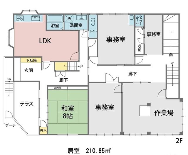 間取り図／２階　　※本物件の設備及び造作物についての保証はございません