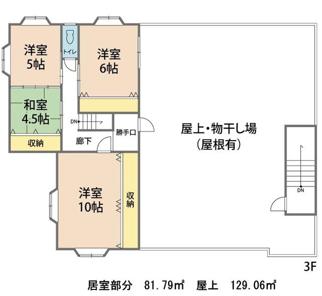 間取り図／３階　　※本物件の設備及び造作物についての保証はございません