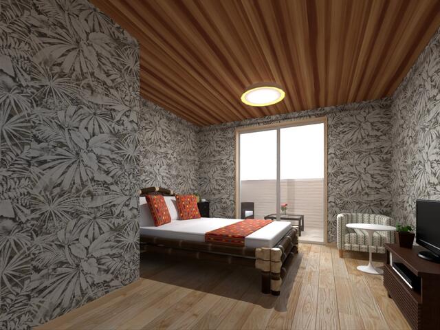 リビング以外の居室／内観イメージパース。各居室６帖のゆとりある洋室。