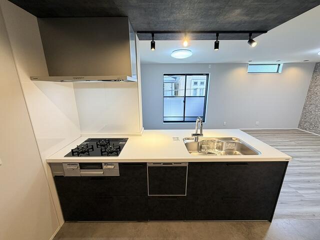 キッチン／食器洗浄乾燥機・浄水器・タッチレス水栓のシステムキッチンです