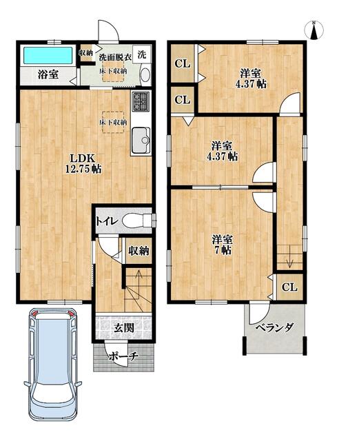 detached 大阪府松原市立部１丁目
