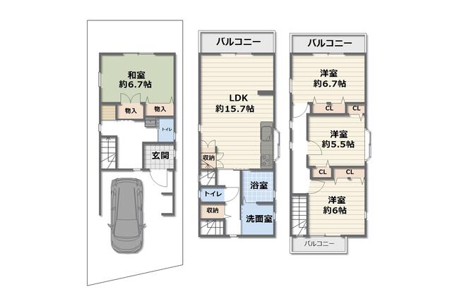 ３階建　４ＬＤＫ