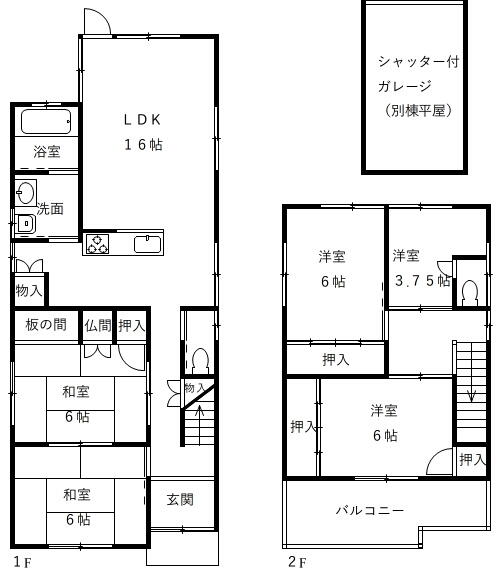 detached 大阪府泉大津市二田町３丁目