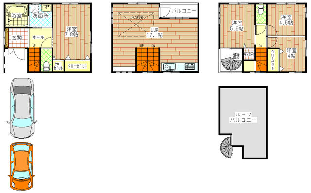４ＬＤＫに間仕切り可能です。