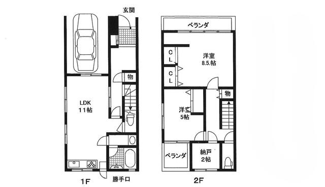 兵庫県神戸市の一戸建て | 1650万円 | 2SLDK | 54.91m² | Akiyama house finder