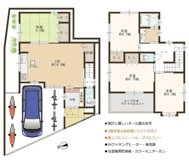 detached 兵庫県尼崎市田能２丁目 地図を見る