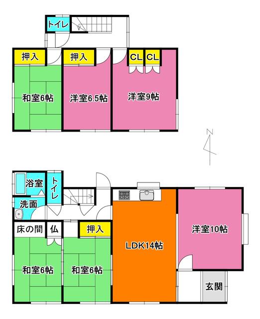 house for sale in 北葛城郡河合町, Nara | ¥13,000,000 | 6LDK | Akiyama house…
