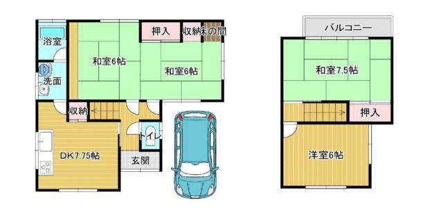 和歌山県和歌山市の一戸建て | 130万円 | 4DK | 73.98m² | Akiyama house finder