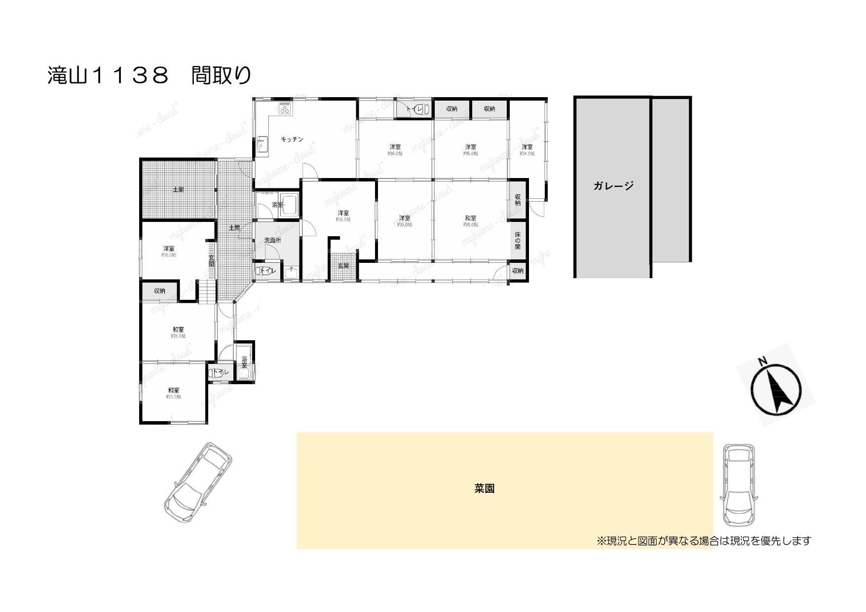 detached 岡山県赤磐市滝山 地図を見る
