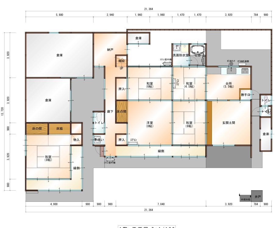 detached 岡山県小田郡矢掛町横谷 地図を見る