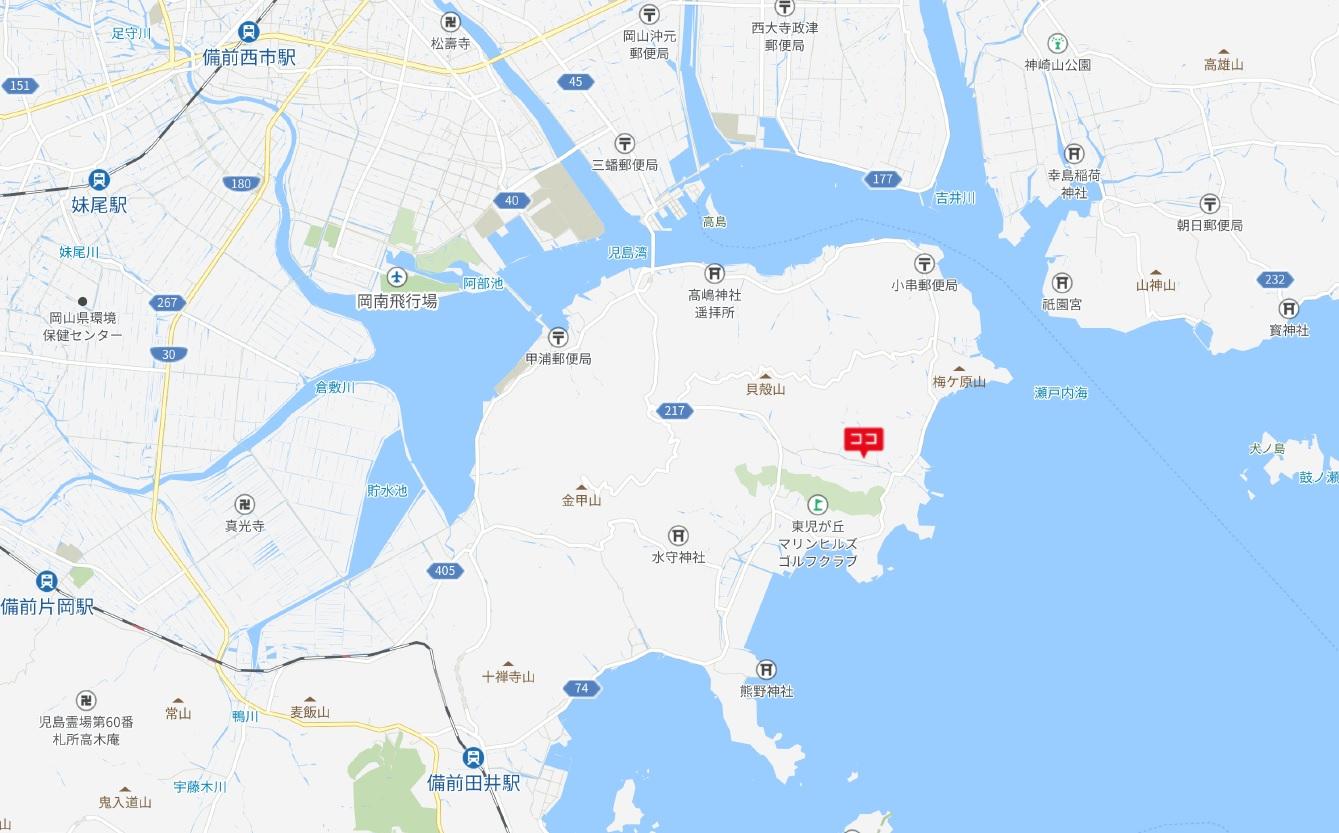 detached 岡山県玉野市北方 地図を見る