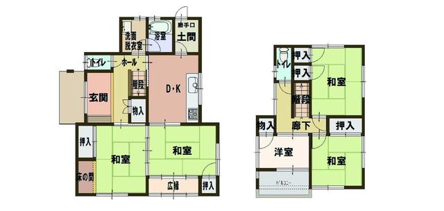 広島県福山市の一戸建て | 760万円 | 5DK | 157.03m² | Akiyama house finder