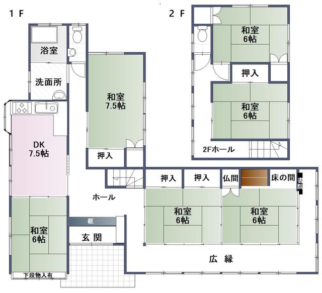 house for sale in Etajima, Hiroshima | ¥7,500,000 | 6DK | Akiyama hou…