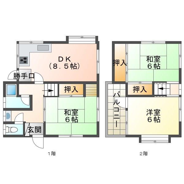 広島県福山市の一戸建て | 450万円 | 3DK | 324m² | Akiyama house finder