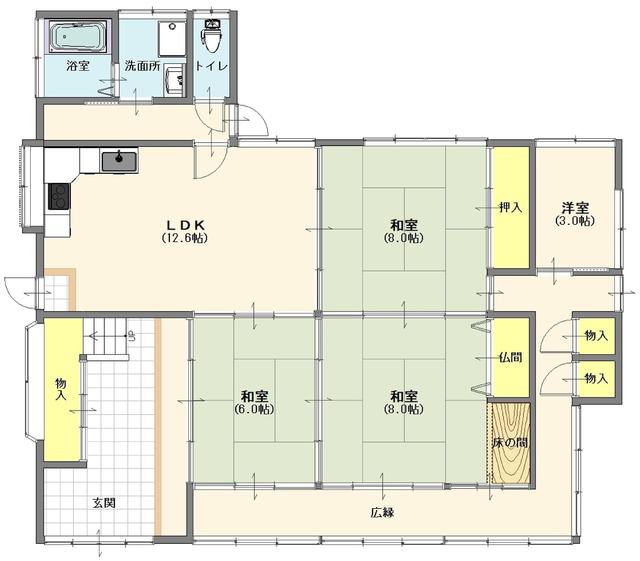 広島県呉市の一戸建て | 1250万円 | 4LDK | 328.33m² | Akiyama house finder