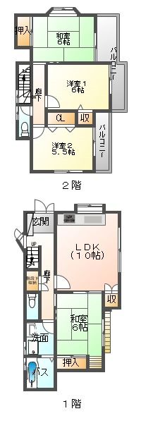 detached 徳島県板野郡藍住町笠木字中野 地図を見る