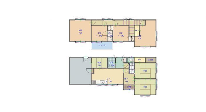 徳島県板野郡藍住町の一戸建て | 880万円 | 7LDK | 139.01m² | Akiyama house finder
