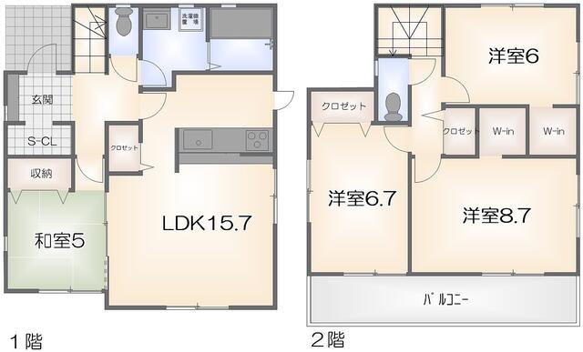 徳島県板野郡松茂町の一戸建て | 1980万円 | 4LDK | 165.29m² | Akiyama house finder
