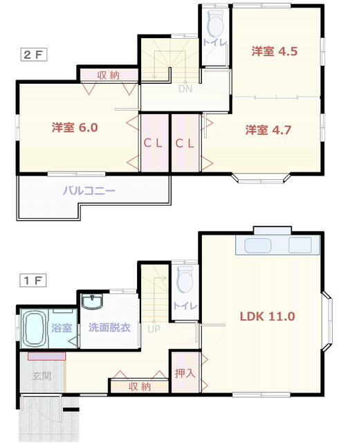 detached 徳島県板野郡板野町西中富字菅生 地図を見る