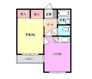 間取り図／収納多めの１ＤＫです