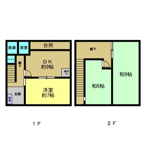 ３ＤＫの間取りです。