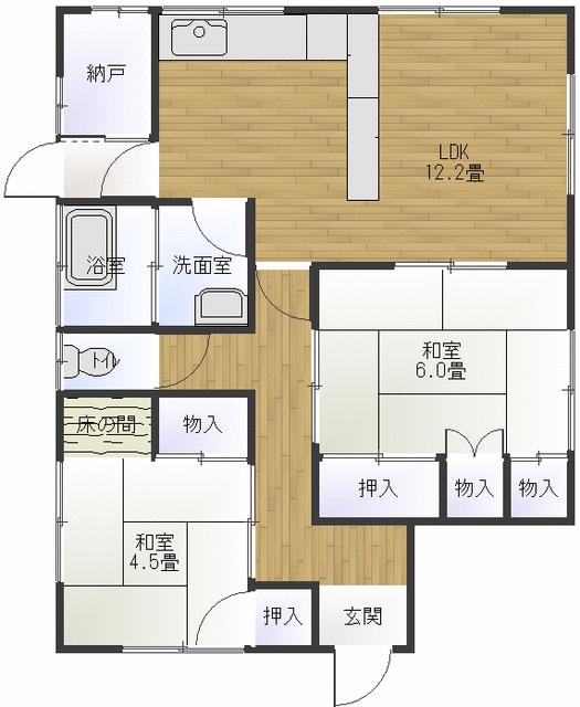 ６２．２４㎡木造瓦葺平家建（昭和４９年築）の別棟あり