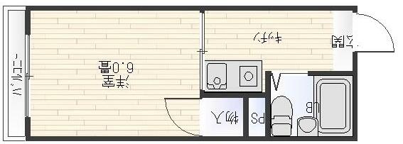 間取り図／バルコニーは西向きになります。