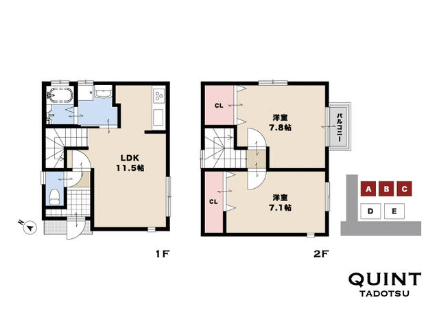 Ａ棟、Ｂ棟、Ｃ棟の室内図面です。
