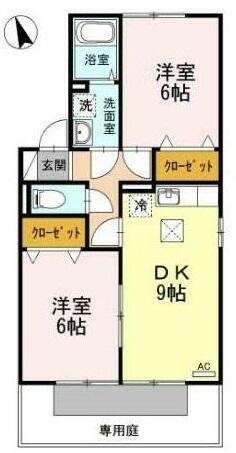 間取り図／バス・トイレ別のお部屋です☆全居室フローリングなのでお掃除も