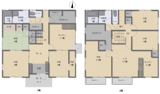 愛媛県松山市の一戸建て | 3480万円 | 7SLDK | 281.62m² | Akiyama house finder