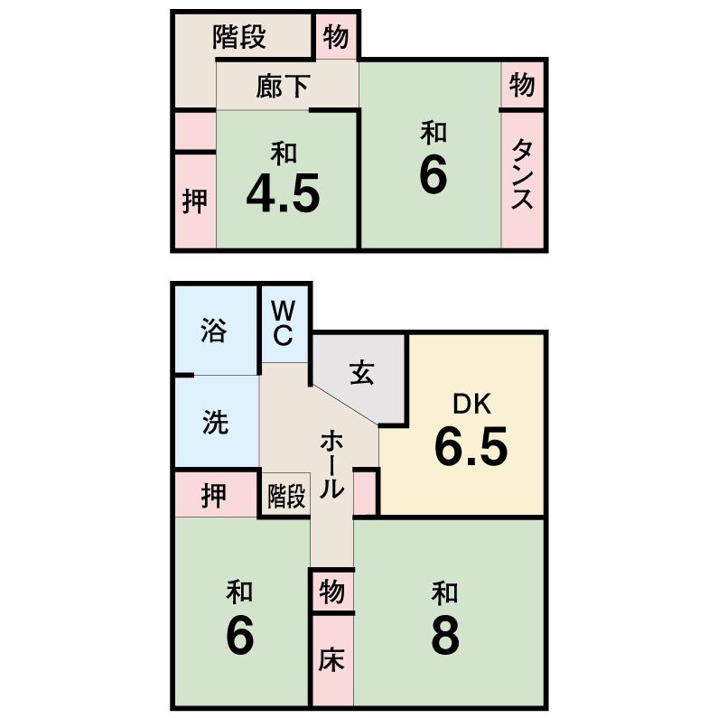 【ハトマークサイト】高知県高知市布師田の 4DK 中古一戸建
