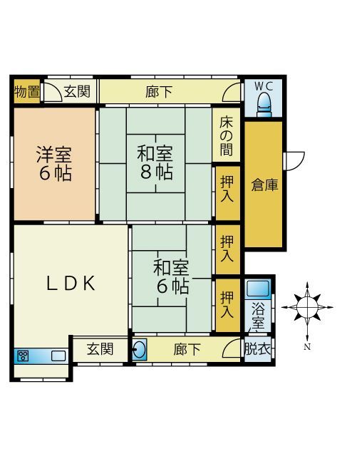 detached 福岡県久留米市北野町塚島 地図を見る