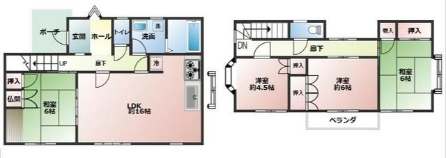 house for sale in 遠賀郡遠賀町, Fukuoka | ¥12,480,000 | 4LDK | Akiyama hous…