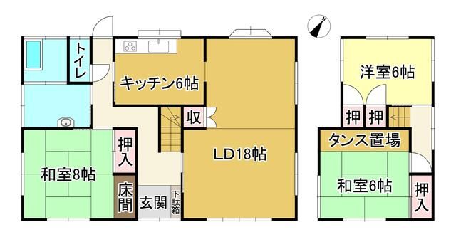 福岡県北九州市の一戸建て | 1200万円 | 3LDK | 484m² | Akiyama house finder