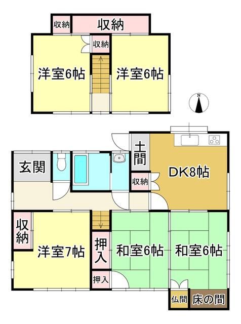 福岡県遠賀郡岡垣町の一戸建て | 190万円 | 5DK | 185.59m² | Akiyama house finder