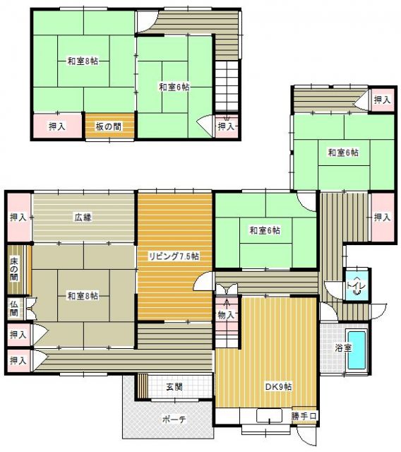 detached 福岡県直方市大字感田 地図を見る