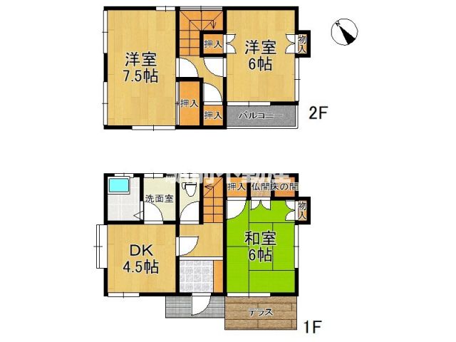 detached 福岡県三潴郡大木町大字笹渕 地図を見る