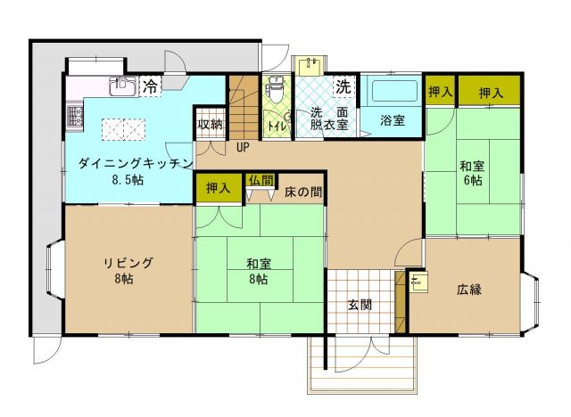 house for sale in Ogori, Fukuoka | ¥19,800,000 | 5SLDK | Akiyama hous…